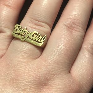 Baby girl brass and gold ring